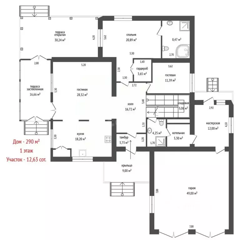 Дом в Свердловская область, Арамиль Цветочная ул., 21 (290 м) - Фото 2