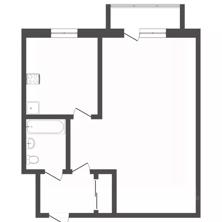 1-к кв. Тюменская область, Тюмень Харьковская ул., 54 (30.3 м) - Фото 1
