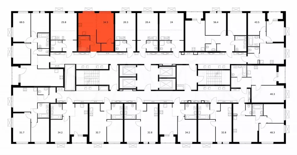 1-к. квартира, 34,5 м, 13/28 эт. - Фото 1