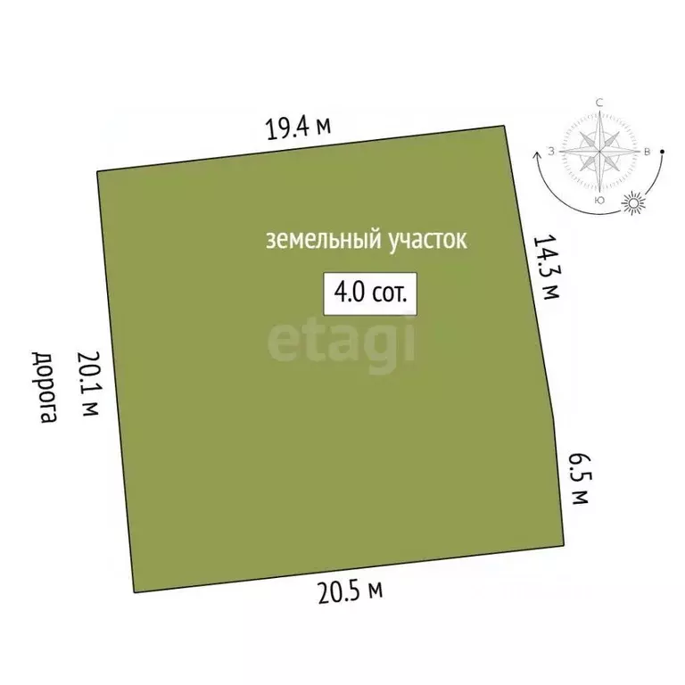 Участок в Тюменская область, Тюмень Плодовое СНТ, ул. Сосновая, 5 (4.0 ... - Фото 1