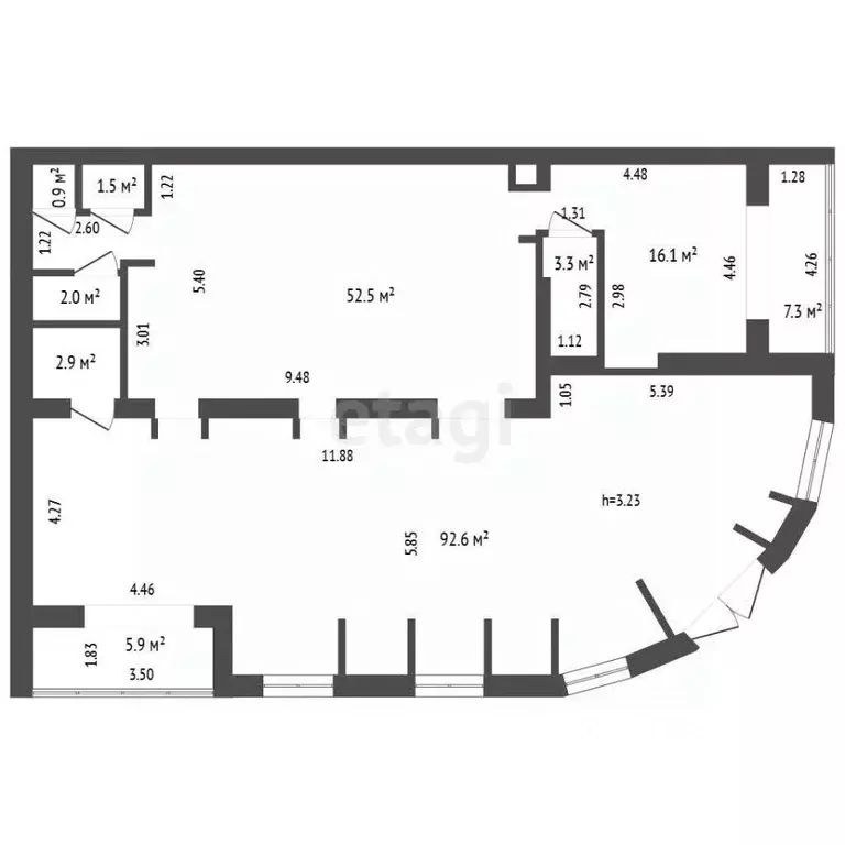 Торговая площадь в Тюменская область, Тюмень ул. Володарского, 17 (185 ... - Фото 2