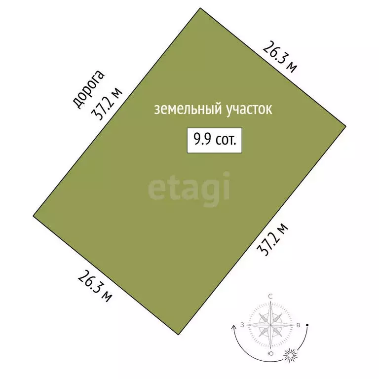 Участок в посёлок Московский, Ялуторовская улица (10 м) - Фото 1