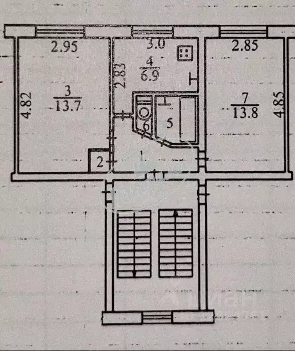 2-к кв. Калужская область, Калуга Московская ул., 299А (42.0 м) - Фото 2