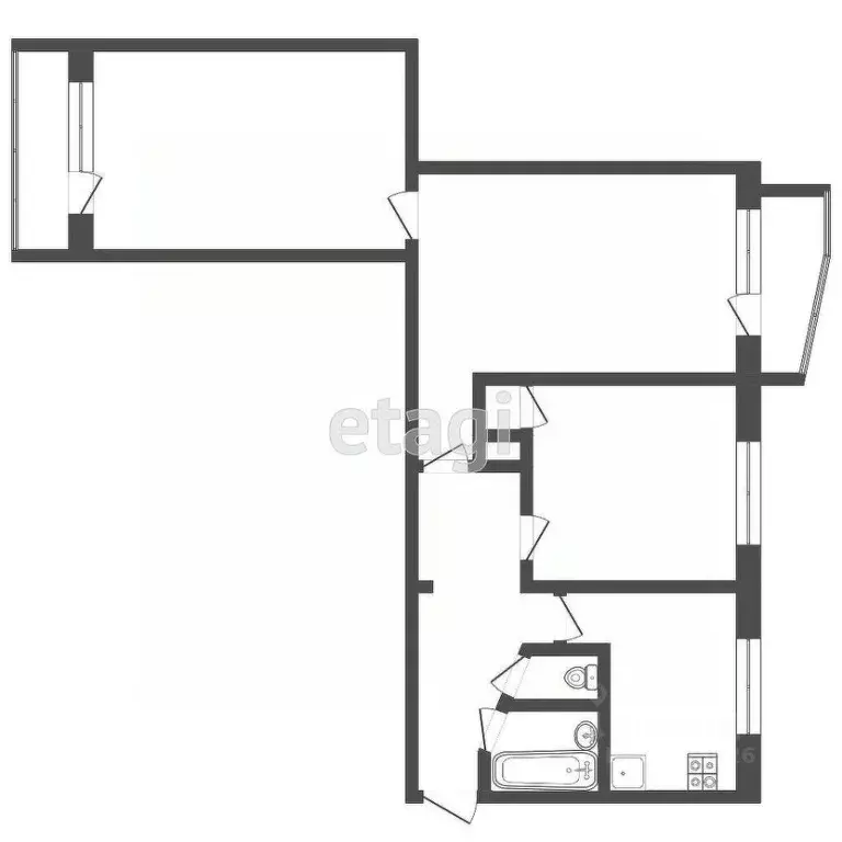 3-к кв. Московская область, Дмитров Имени А.М. Маркова мкр, 41 (59.3 ... - Фото 2
