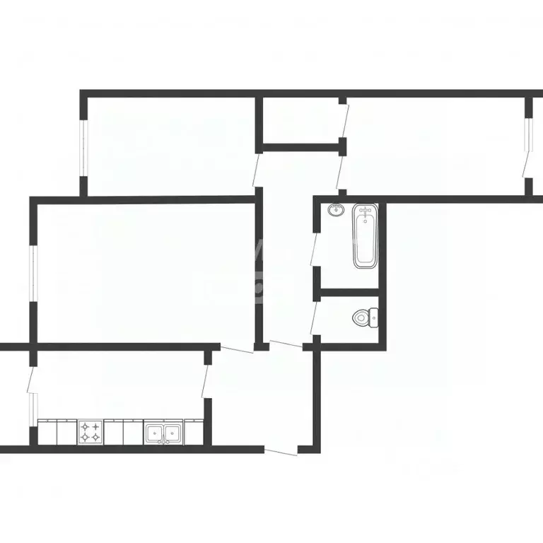 3-к кв. Липецкая область, Липецк ул. Имени А.И. Хорошавина, 23 (84.0 ... - Фото 2