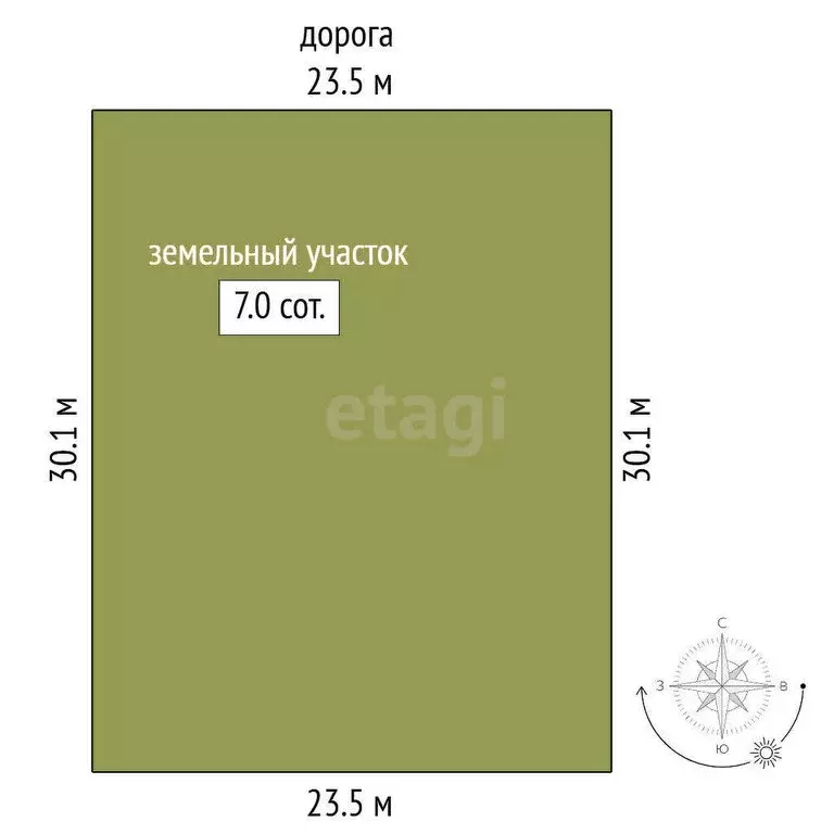 Участок в Ярославль, 3-й Голубятный переулок (7.05 м) - Фото 1