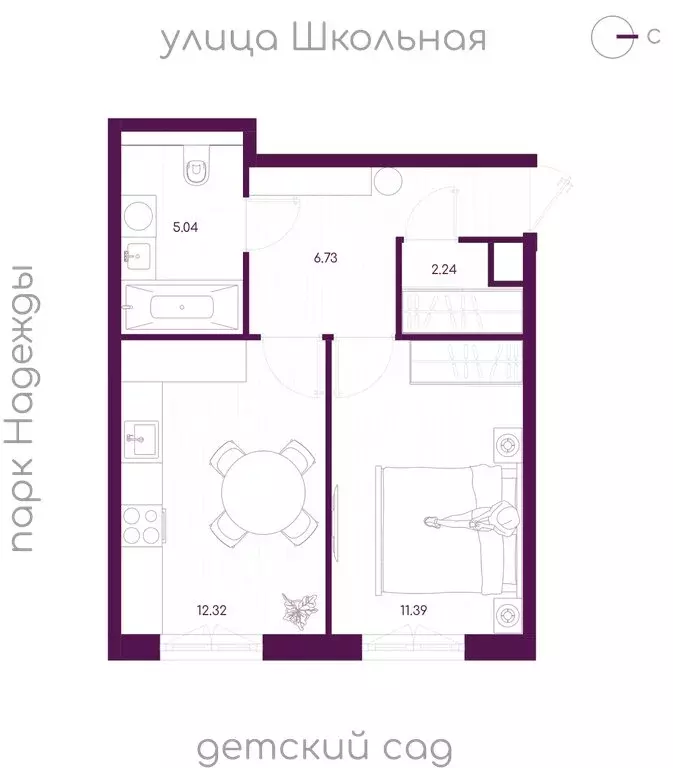 1-комнатная квартира: городской посёлок Дубровка, Школьная улица ... - Фото 1