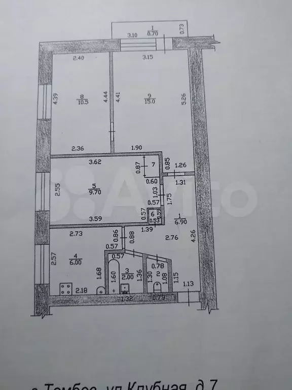 3-к. квартира, 52 м, 5/5 эт. - Фото 0