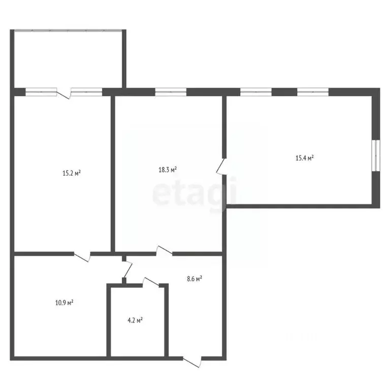 3-к кв. Кемеровская область, Кемерово Севастопольская ул., 5 (75.4 м) - Фото 2
