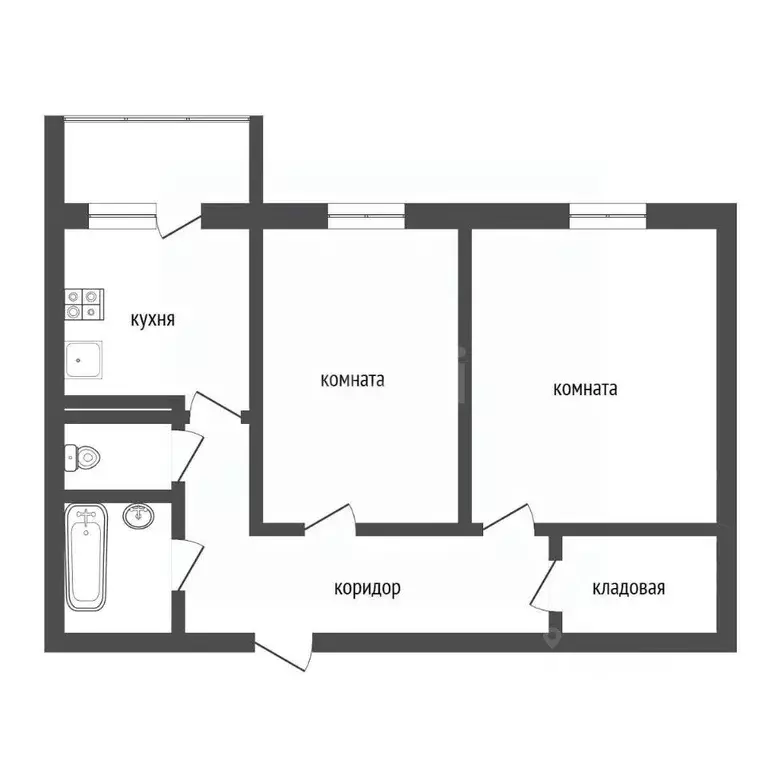 2-к кв. Воронежская область, Воронеж ул. Независимости, 78к1 (45.0 м) - Фото 2