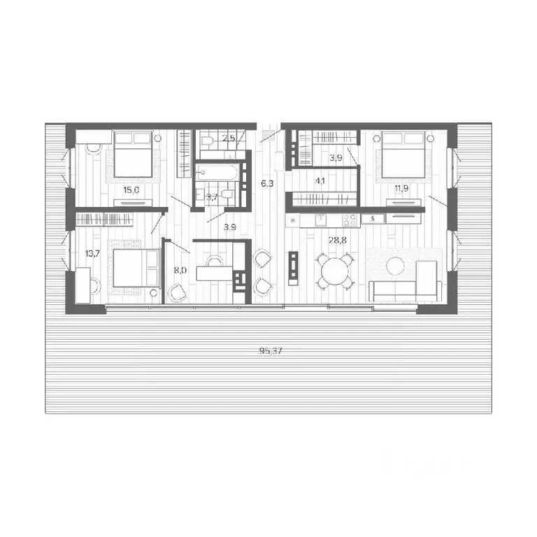 5-к кв. Алтайский край, Барнаул тракт Змеиногорский, 35Б (197.18 м) - Фото 0