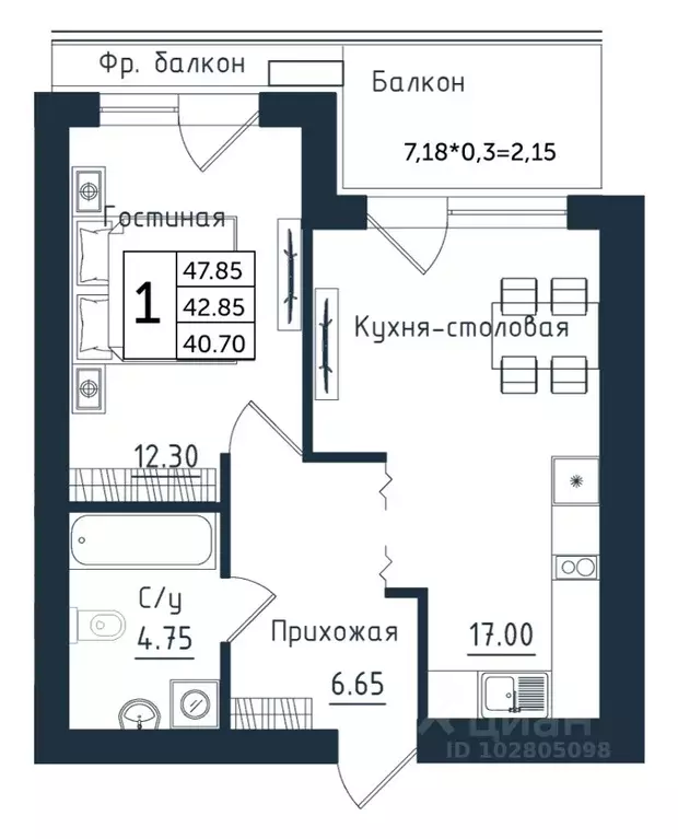 1-к кв. Калининградская область, Янтарный пгт Янтарные Сезоны жилой ... - Фото 0
