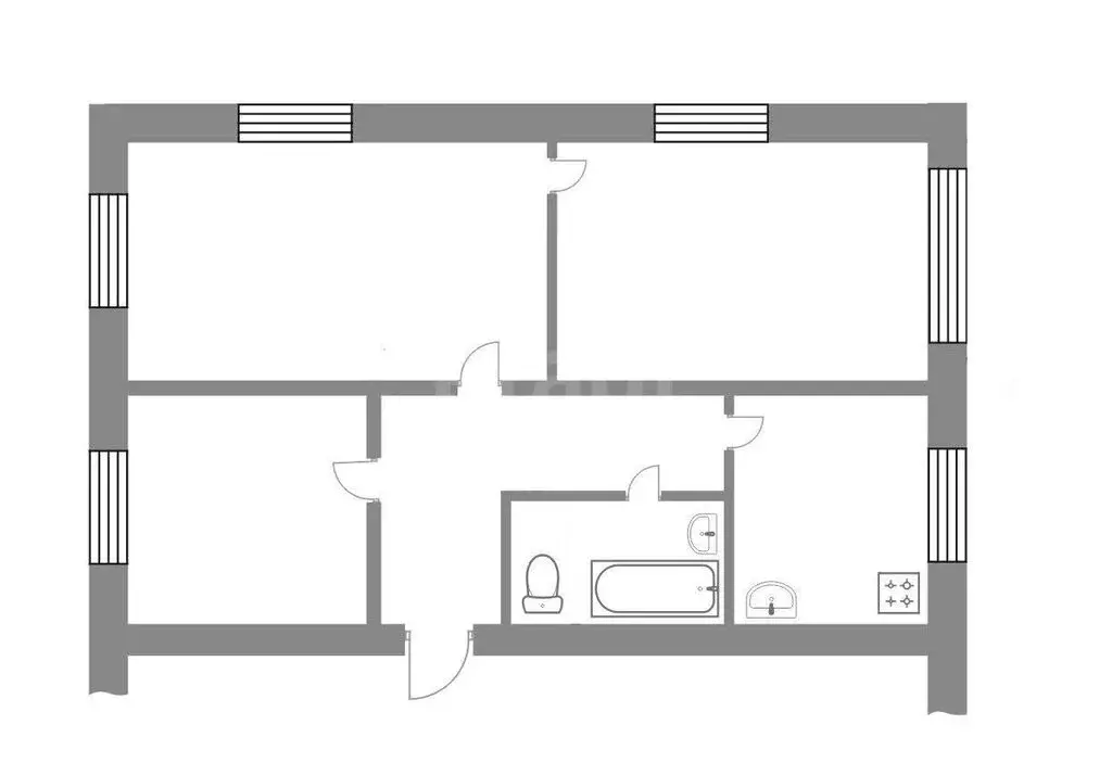 3-комнатная квартира: Сатка, Солнечная улица, 13 (60 м) - Фото 0