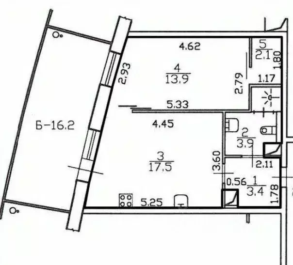 1-к кв. Санкт-Петербург Новочеркасский просп., 33к2 (56.0 м) - Фото 2