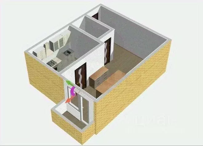 Квартира, 1 комната, 31 м - Фото 0