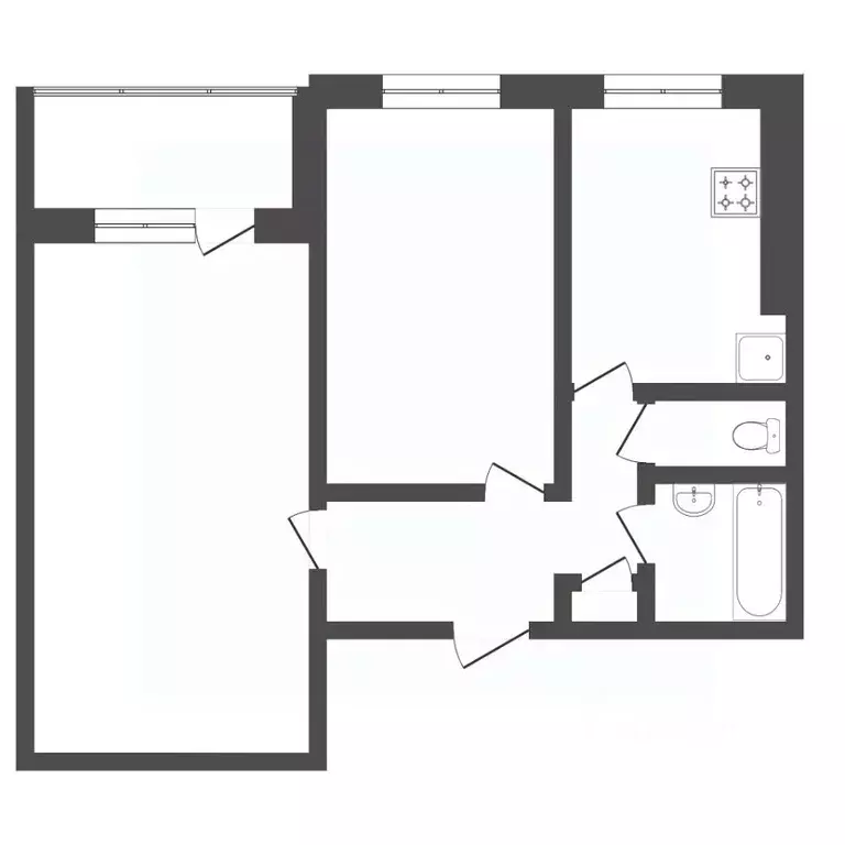 2-к кв. Пермский край, Пермь ул. Космонавта Леонова, 50 (47.3 м) - Фото 0