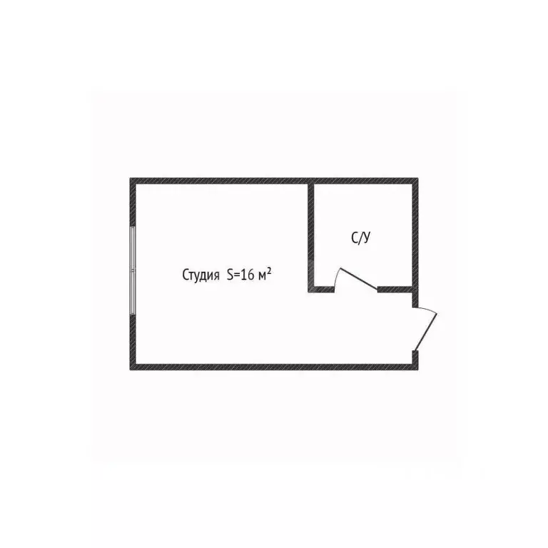 Студия Краснодарский край, Геленджик ул. Гоголя, 11А (16.0 м) - Фото 2