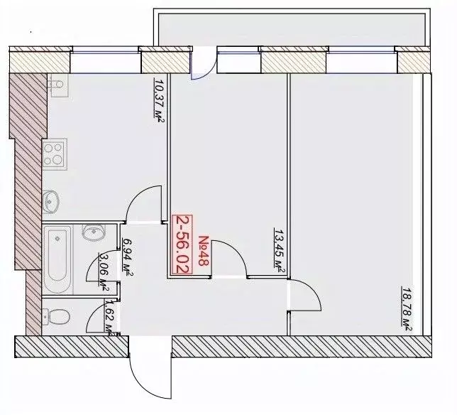 2-к кв. Ярославская область, Ярославский муниципальный округ, пос. ... - Фото 1