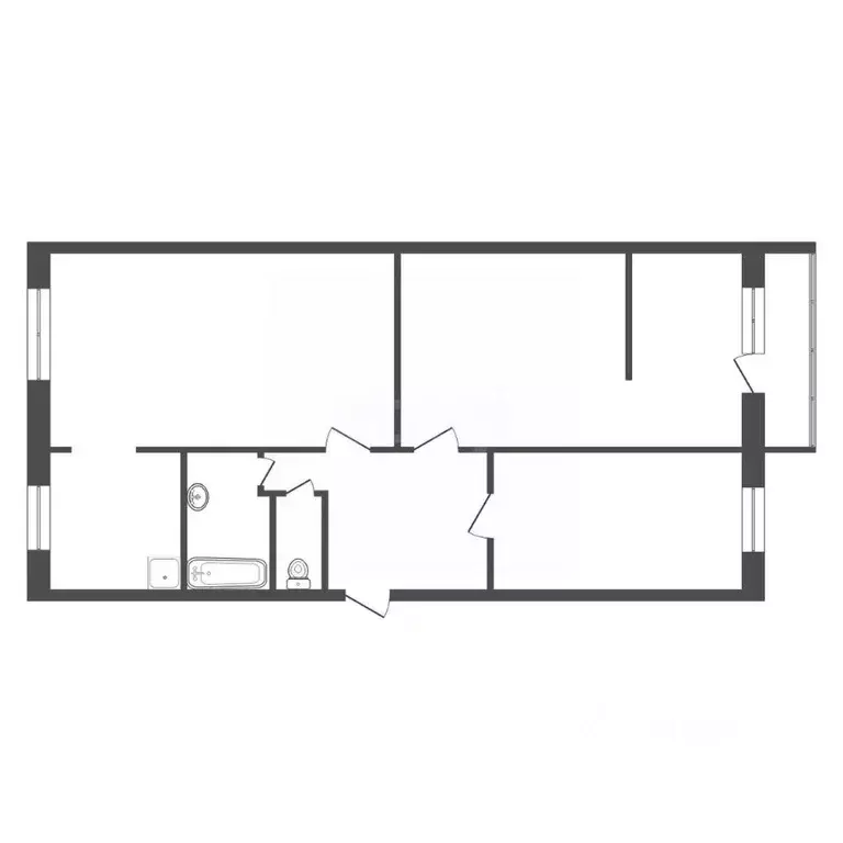 3-к кв. Красноярский край, Красноярск Зеленая Роща мкр, ул. Тельмана, ... - Фото 2