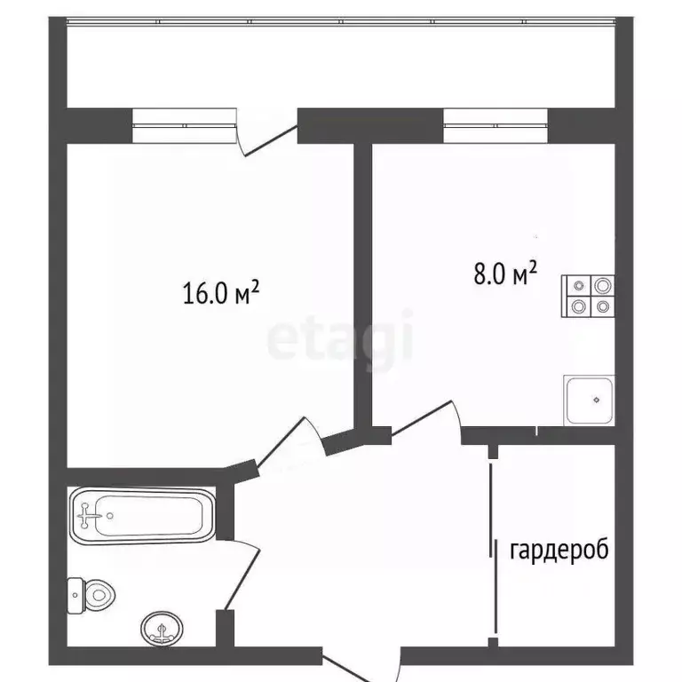1-к кв. Ростовская область, Ростов-на-Дону Волнистая ул., 25/7 (40.0 ... - Фото 2
