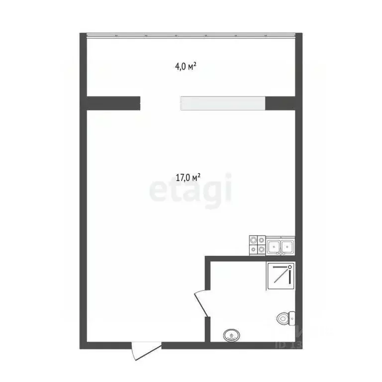 Студия Тюменская область, Тюмень ул. Червишевский Тракт, 84 (17.0 м) - Фото 1