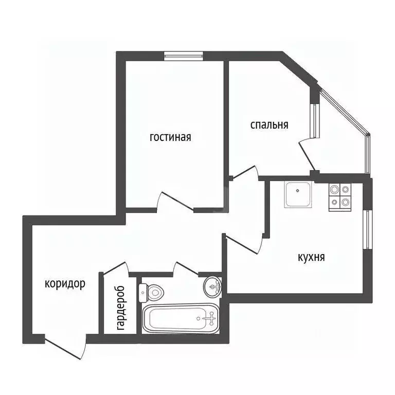 2-к кв. Воронежская область, Воронеж Краснознаменная ул., 57/5 (64.0 ... - Фото 2