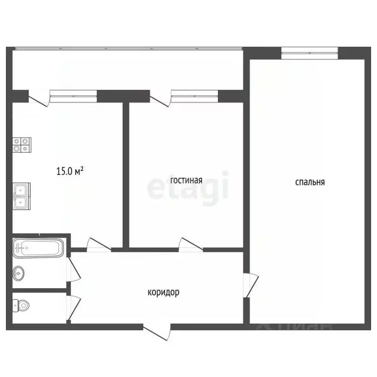 2-к кв. Московская область, Дубна ул. Понтекорво, 22 (47.7 м) - Фото 2