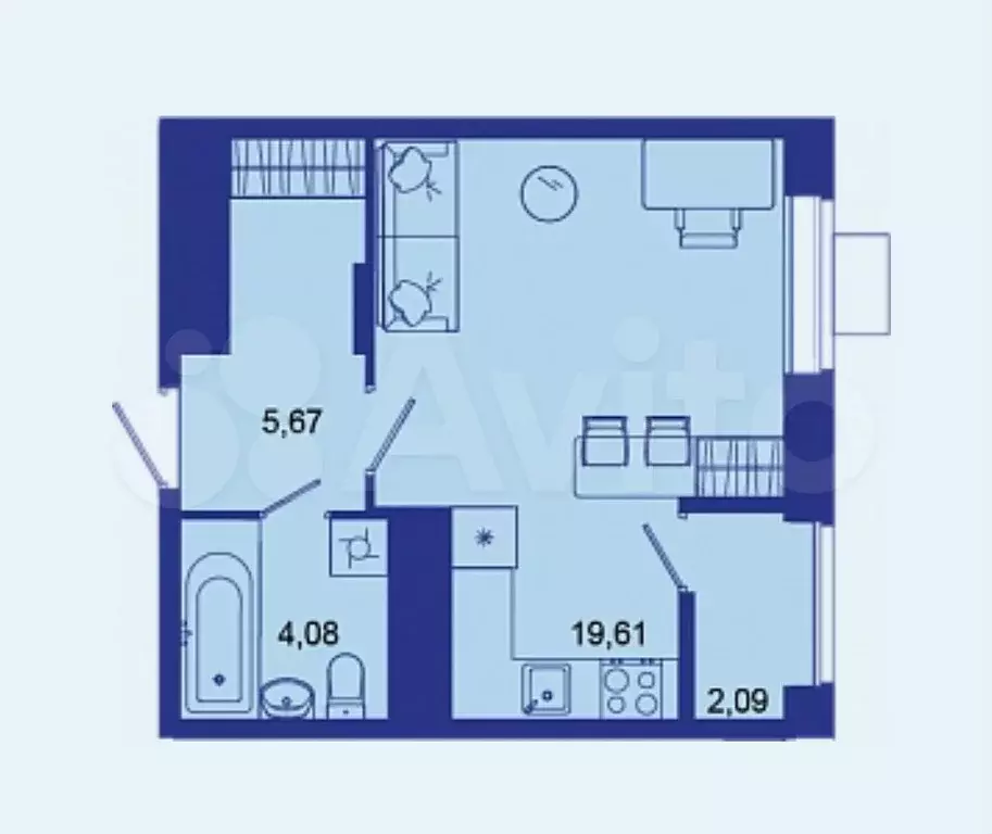 Квартира-студия, 31,5 м, 16/16 эт. - Фото 0