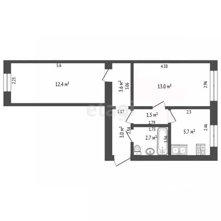 2-к кв. Мордовия, Саранск просп. 50 лет Октября, 26 (42.0 м) - Фото 2