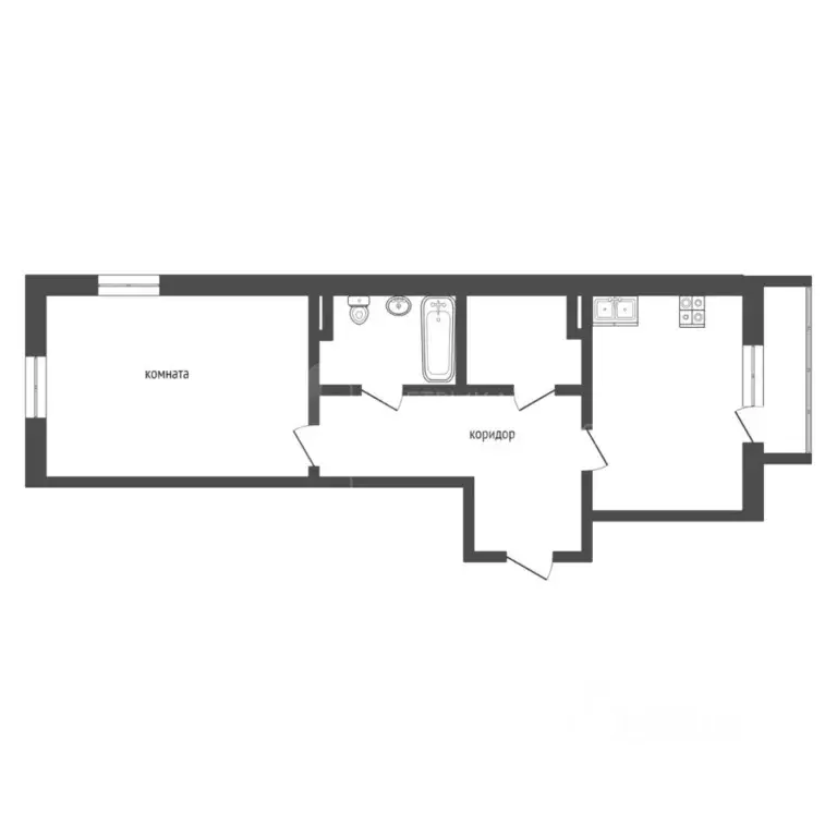1-к кв. Тюменская область, Тюмень ул. Салтыкова-Щедрина, 58/3 (59.0 м) - Фото 2