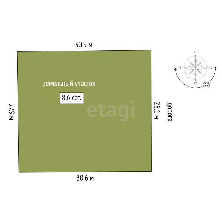 Участок в Тюмень, Ленинский округ (8.56 м) - Фото 1