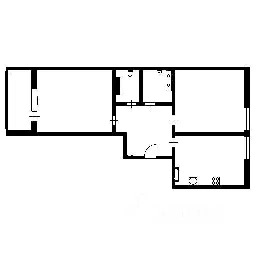 2-к кв. Санкт-Петербург Пионерская ул., 50 (70.3 м) - Фото 2
