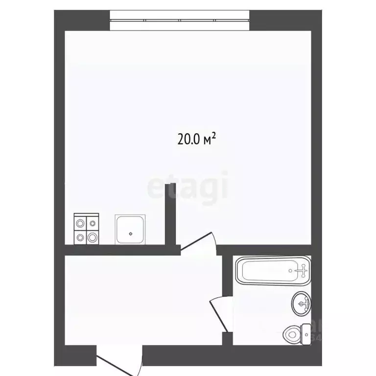 Студия Тюменская область, Тюмень проезд Геологоразведчиков, 6 (17.8 м) - Фото 2