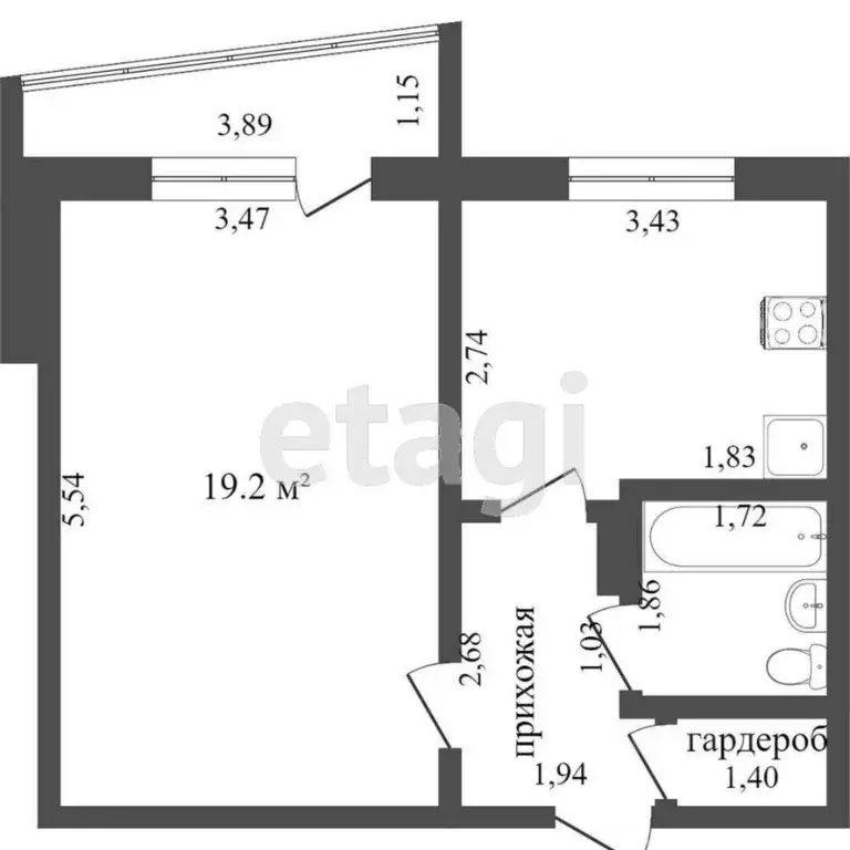 1-к кв. Тамбовская область, Тамбов бул. Энтузиастов, 2Б (37.1 м) - Фото 1