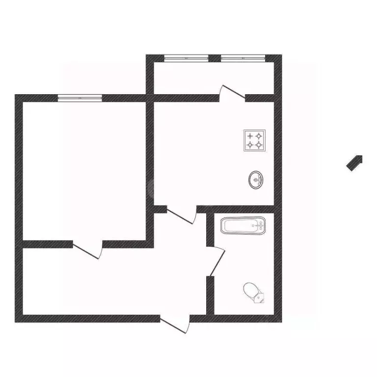 1-к кв. Смоленская область, Смоленский муниципальный округ, с. ... - Фото 1