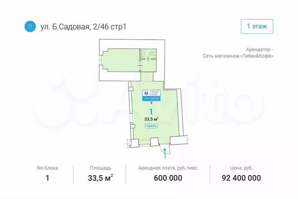 Продам торговое помещение, 33.5 м - Фото 0