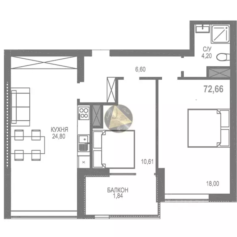 2-к кв. Крым, Алушта муниципальный округ, пос. Семидворье пер. ... - Фото 2