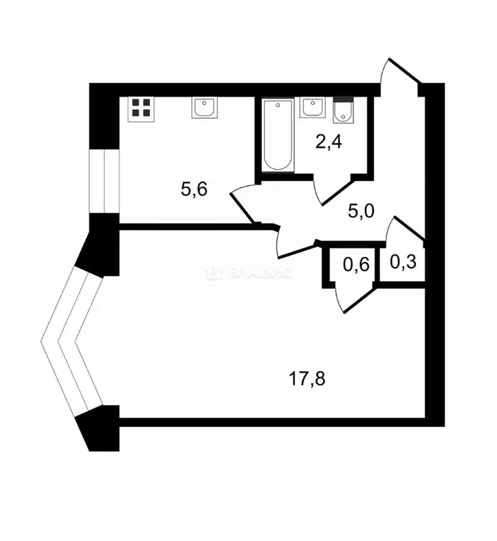 1-к кв. Санкт-Петербург Парголовская ул., 10 (31.7 м) - Фото 0
