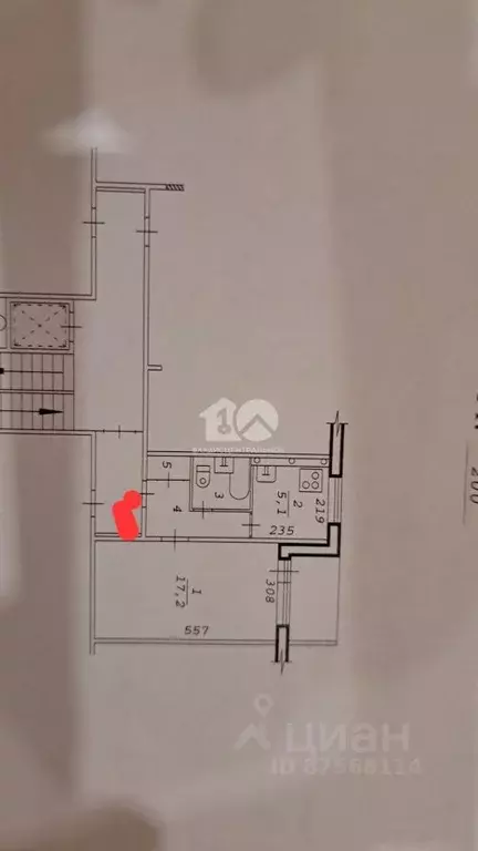 1-к кв. Новосибирская область, Новосибирск Приморская ул., 23 (30.4 м) - Фото 2