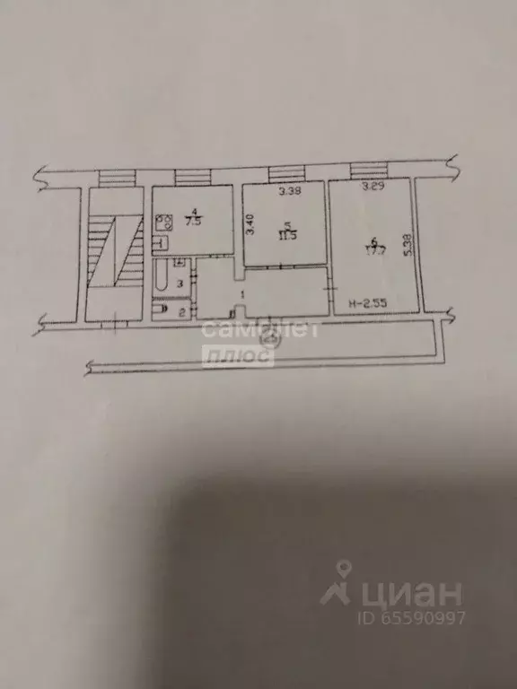 2-к кв. Иркутская область, Братск Осиновка жилрайон, ул. Калужская, 1 ... - Фото 2