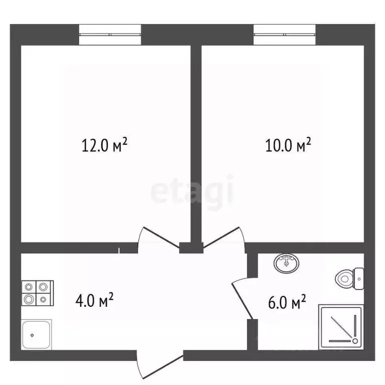 2-к кв. Краснодарский край, Анапа проезд Родниковый, 19 (31.4 м) - Фото 2