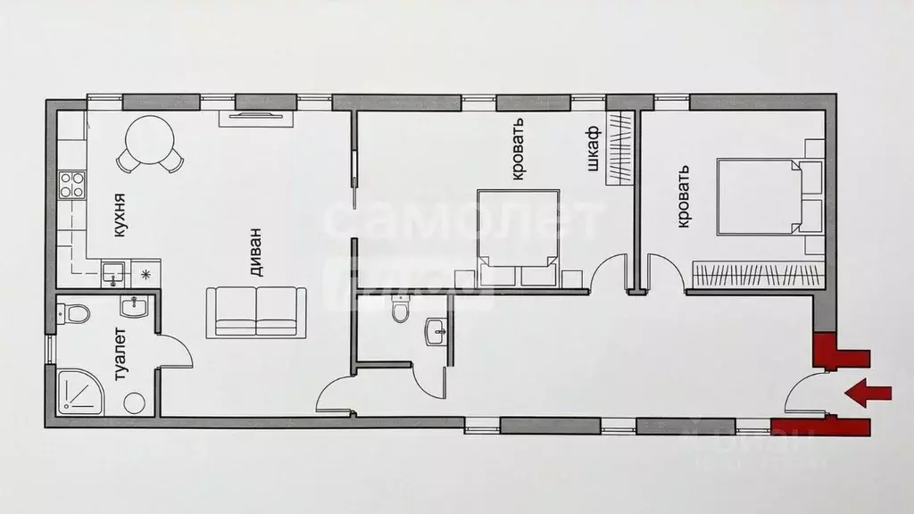 3-к кв. Санкт-Петербург Московский просп., 68 (94.0 м) - Фото 2