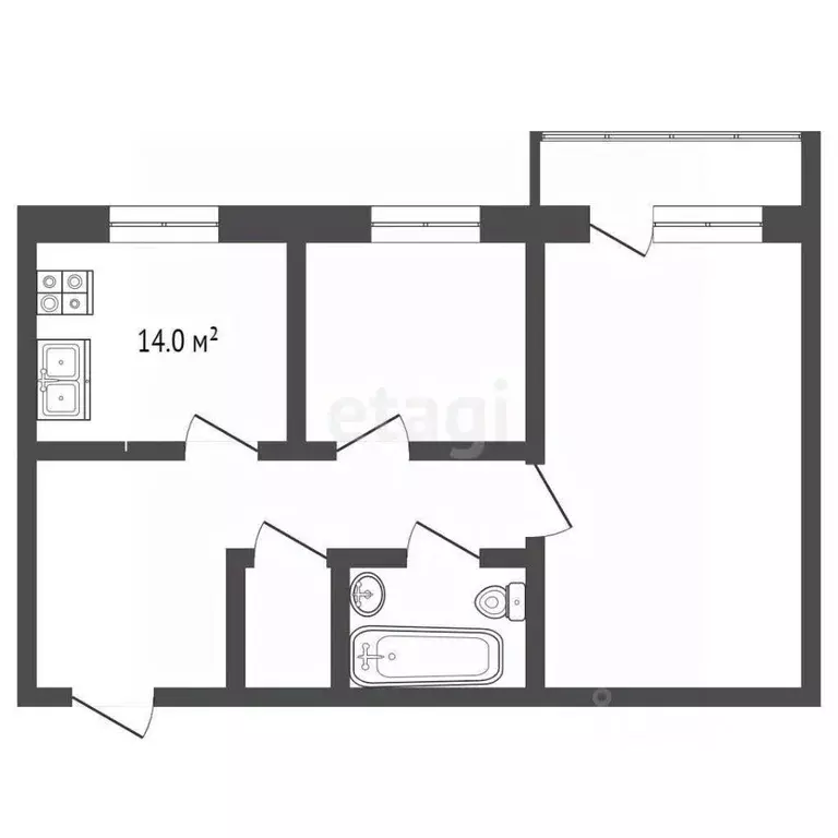 2-к кв. Москва Совхозная ул., 8Б (72.8 м) - Фото 1