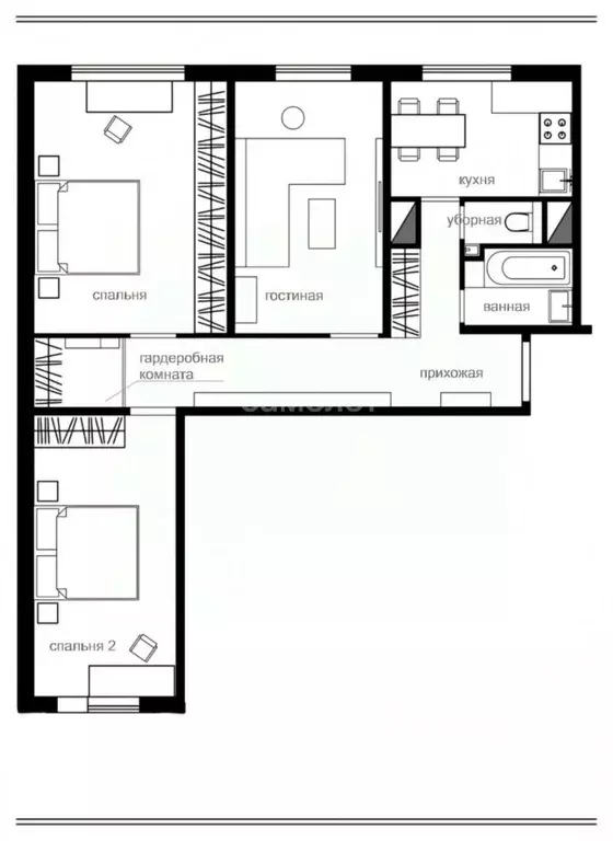 3-к кв. Свердловская область, Артемовский ул. Гагарина, 3 (61.0 м) - Фото 2