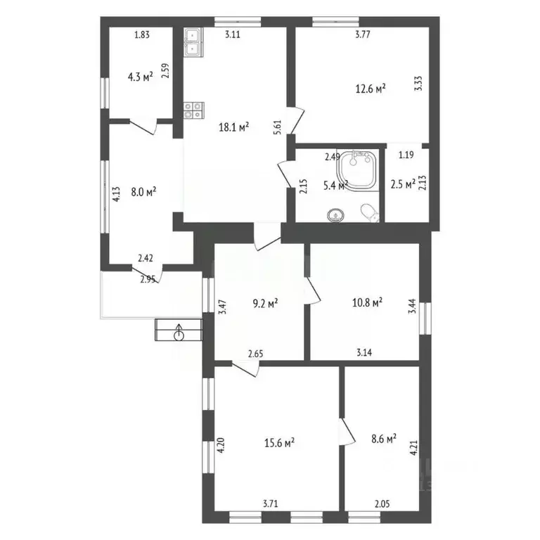 Дом в Омская область, Омск ул. 3-я Дунайская, 7 (100 м) - Фото 1
