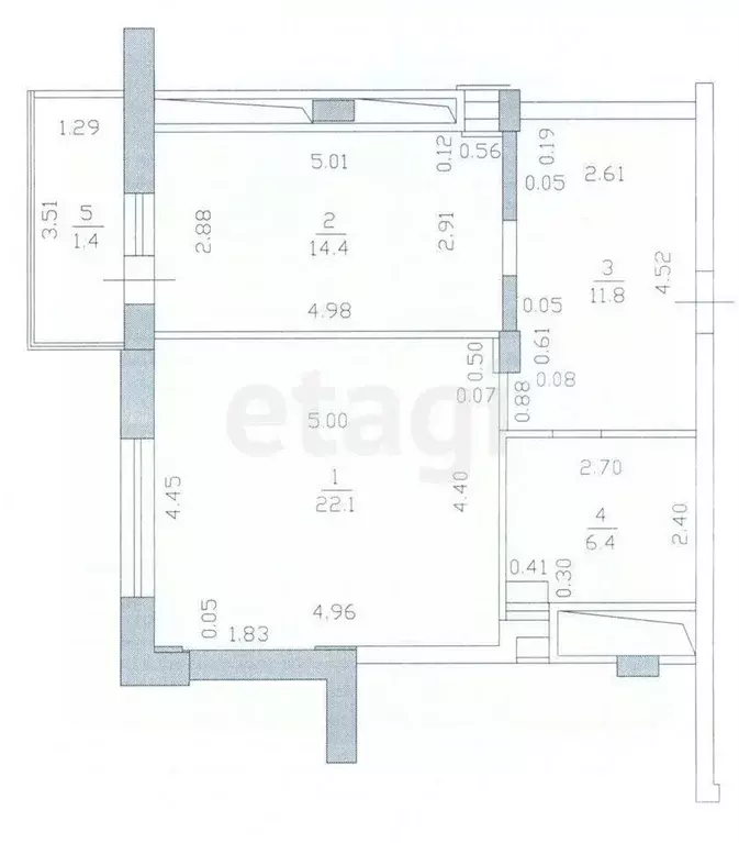 2-к кв. Татарстан, Казань ул. Сибирский Тракт, 13 (54.7 м) - Фото 1