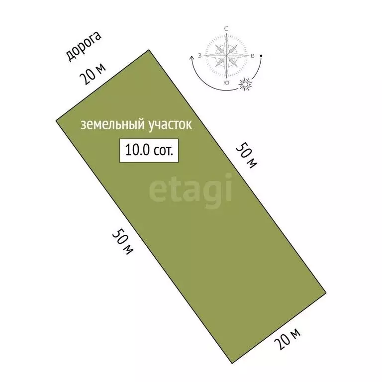 Участок в деревня Юдино, Северодвинская улица (9.96 м) - Фото 1