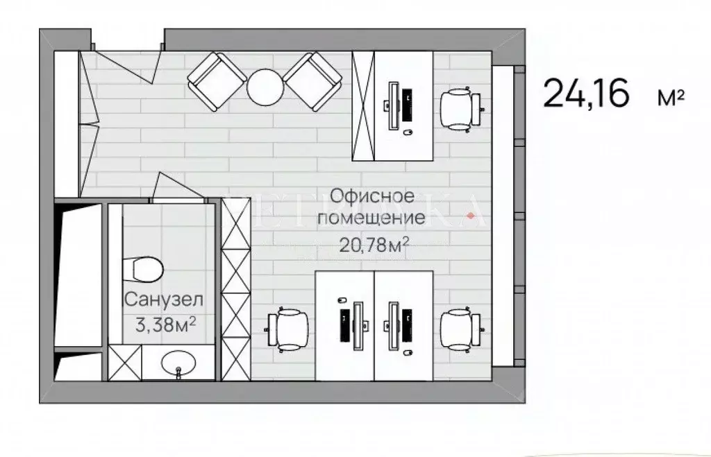 Офис в Московская область, Котельники Дюна жилой комплекс (24 м) - Фото 2