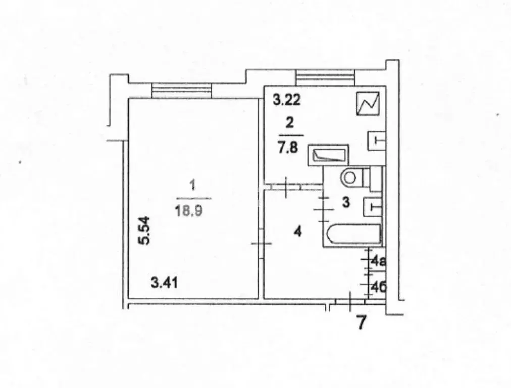 1-комнатная квартира: Москва, Мячковский бульвар, 18к1 (36.3 м) - Фото 2