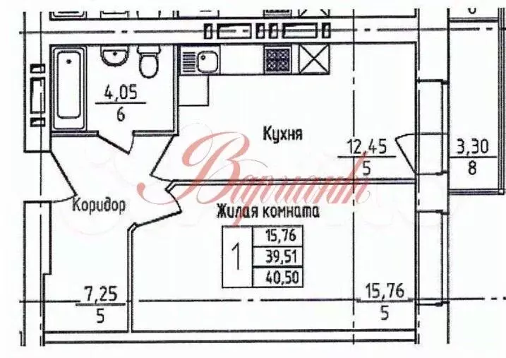 1-к кв. Архангельская область, Северодвинск просп. Труда, 76 (40.6 м) - Фото 2